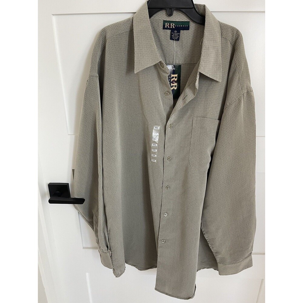 R&R Casuals XXL  Men’s  Long Sleeved Button Down Shirt New With Tags